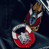 Government of Dubai Official Logo Cell Phone Sticker, Metal Enamel Badge and Car Necklace Pendant phone sticker