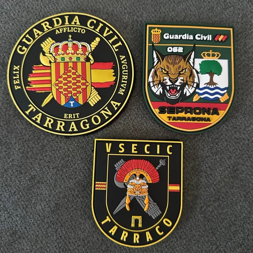 Customized Service Dog K9 Spain Velcroes Backed Patches Rubber Soft Sewing Pvc Patch