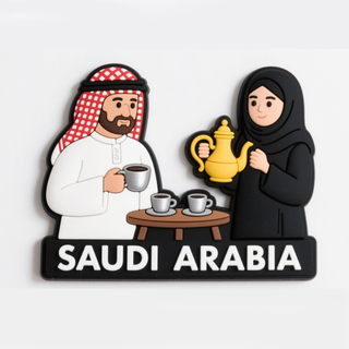 Guangzhou Manufacturer Saudi Arabia Travel Souvenir Soft Pvc 3d Embossed Fridge Magnet , Flexible Plastic Magnets
