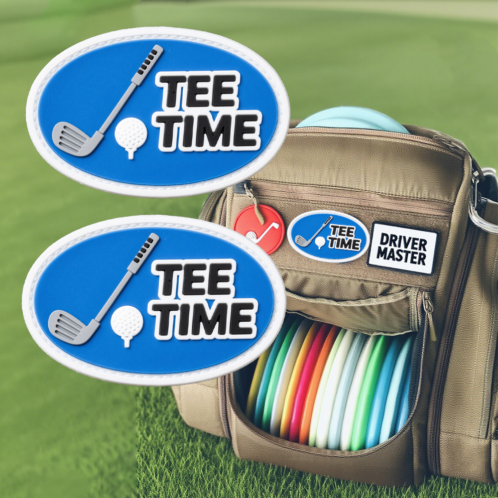 Custom Logo 3D Iron PVC Patches Rectangle Rubber Clothing Badge PVC Patch for Golf Bag Self-Adhesive Custom Appliques Gifts