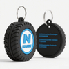 OEM Factory Custom Made Tire Shape Rubber Keychain with Logo Portable Promotional Key Holder and Carabiner