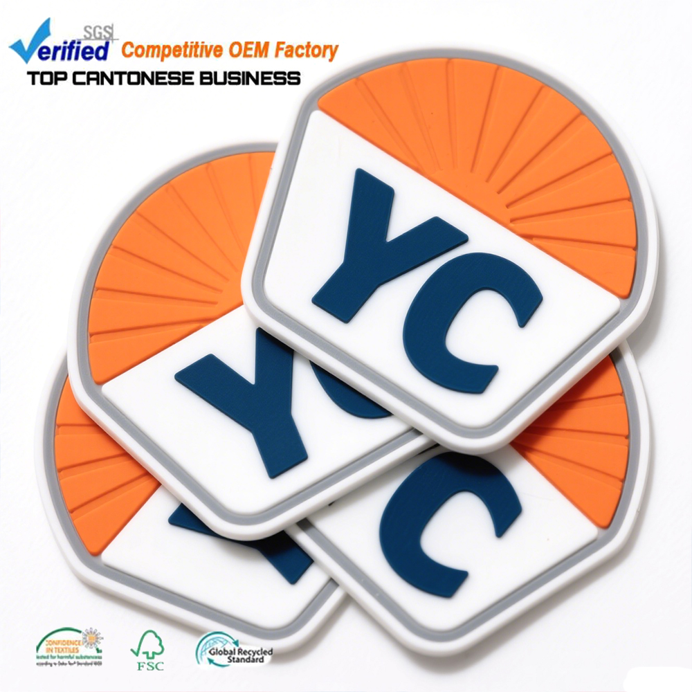 Eco-friendly Rubber Patches Factory Price Customized 3D Embossed Logo Silicone PVC Soft Badges for Garment