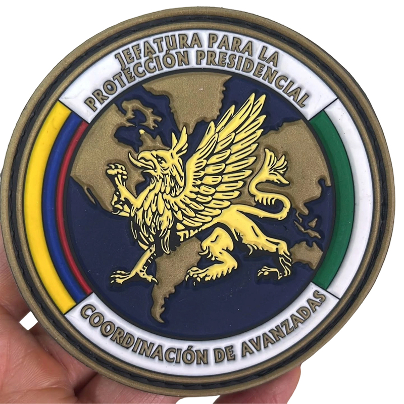 OEM/ODM Custom 3D Embossed Colombia Soft PVC Label Rubber Patch Iron-on Style Silicone Main Hat Accessories Custom Patch