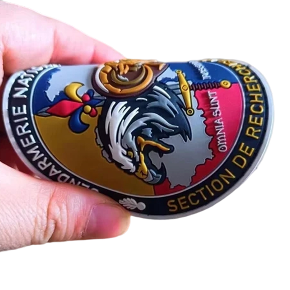 No MOQ Fire Prevention Patch Rubber Badge Silicone Patches Custom French Firefighters Fire Department PVC Patch for Clothing