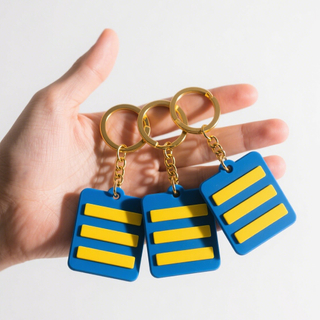 New Arrivals Popular Rank Level Style 2D PVC Metal Plastic Rubber Keychains with Nation Flags for Gifts And Crafts