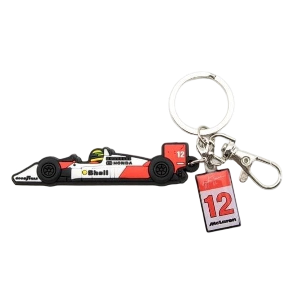 New Arrival Wholesale 2D Cartoon F1 Racing Car Custom Shape PVC Rubber Anime Key Chains Kids' Promotion Sale Accessories