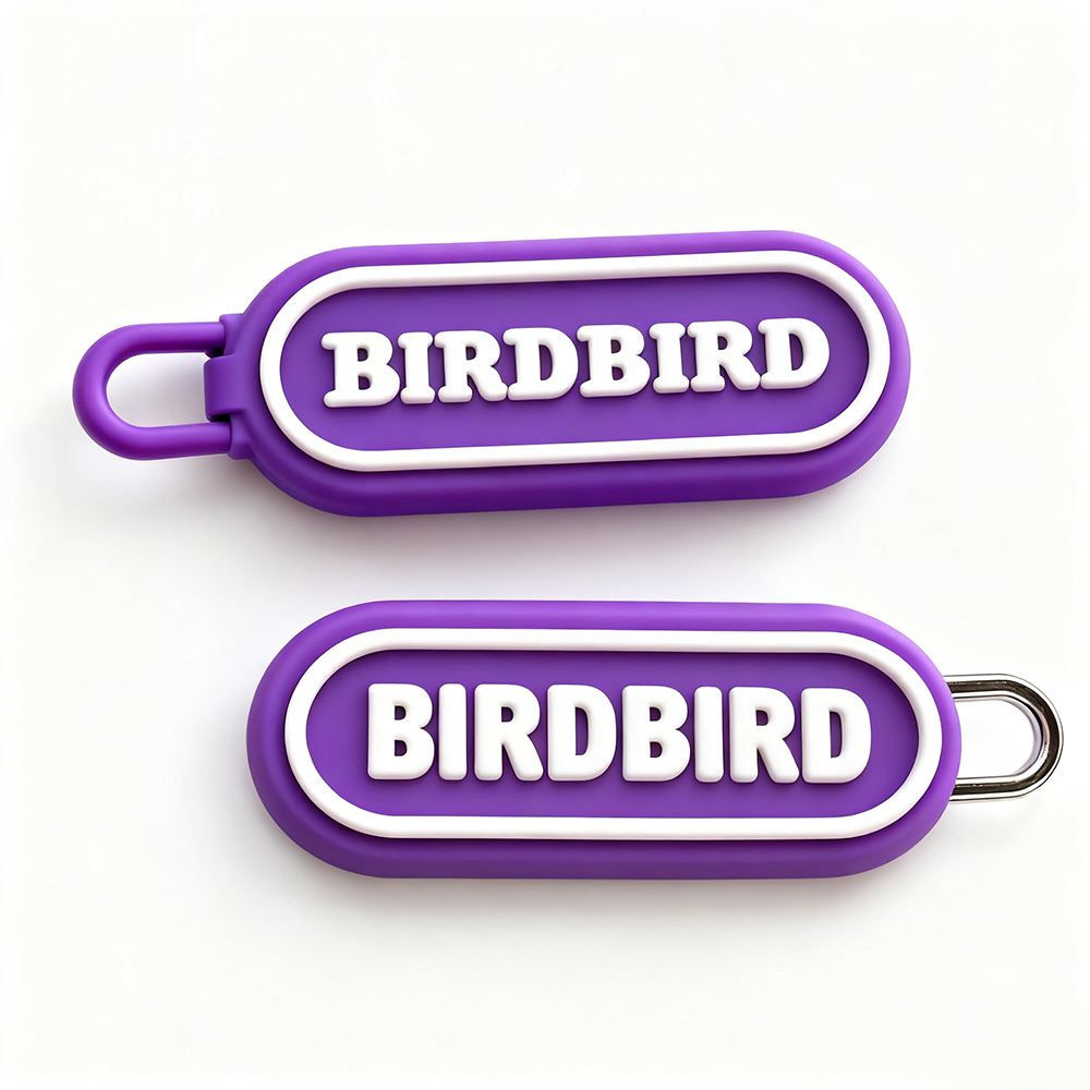 Custom Fashion Logo Free Sample Pvc Rubber Zip Pullers Metal Accessories Nylon Zipper Sliders for Garment Bags