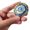 Lions Club International Shield Design Custom Coin Souvenir Enamel 3D Challenge Medal Metal Coin Custom Personalized Coins Gift