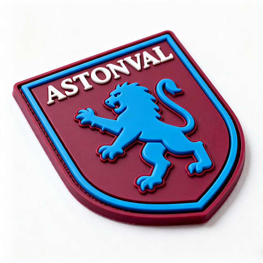 Heat Transfer Pvc Morale Patch United Football Club Custom 3D Multi-color Clothing Embossed logo Rubber Silicone Tpu Patch Clothing Brand Label