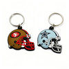 China Factory Manufacturer OEM Key Rings Hotel Key Tag Campaign Promotional Key Tags Custom 3D PVC Rubber Helmet Keychains