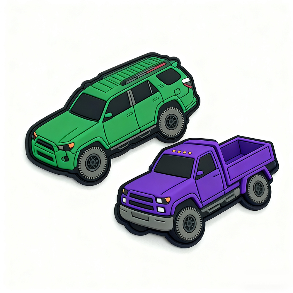 Custom Car Pvc Patches Tag for Clothing Embossed Logo 3D 2D Soft PVC Patches Rubber