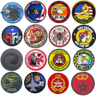 3D Flag Badge Patches Usa Canada Cloth Applique Shoulder Stickers Custom Logo Rubber Pvc Patch
