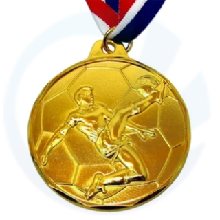 Gold Metal Zinc Alloy Soccer Football Medal 