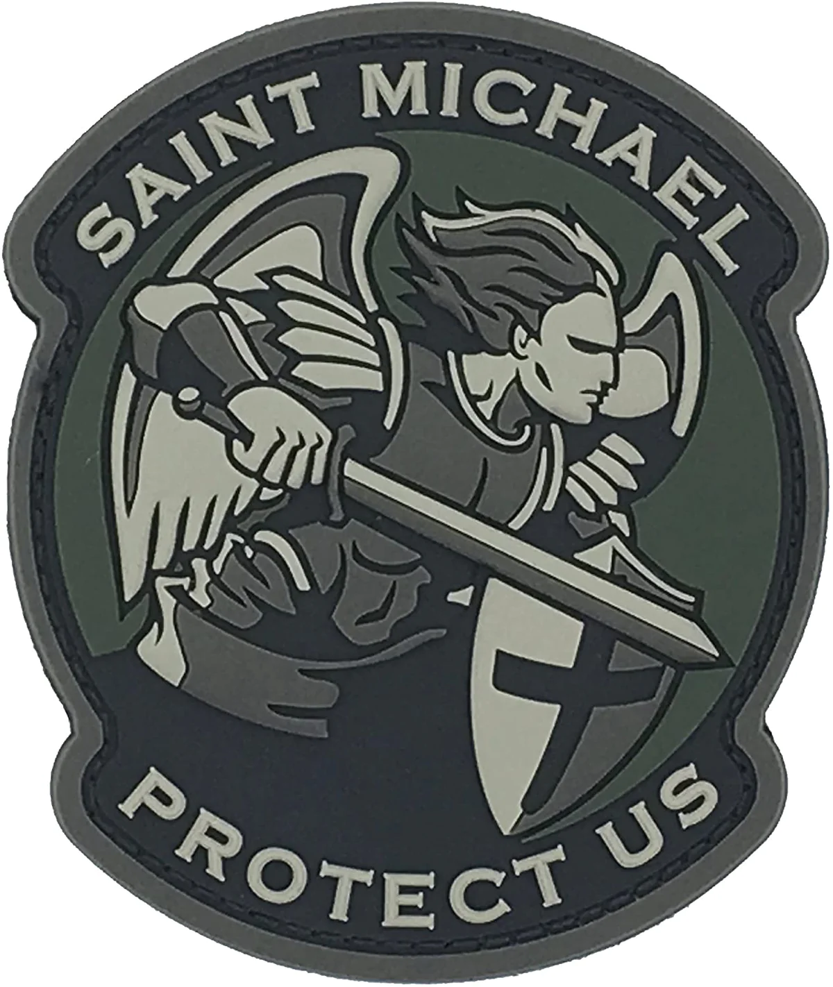 ST. MICHAEL PROTECT US pvc rubber Patch