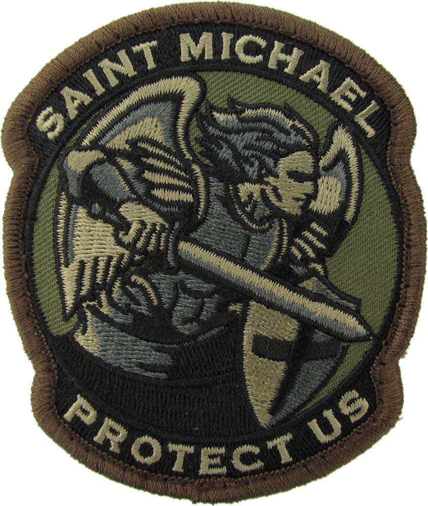 ST. MICHAEL PROTECT US Embroidery Patch