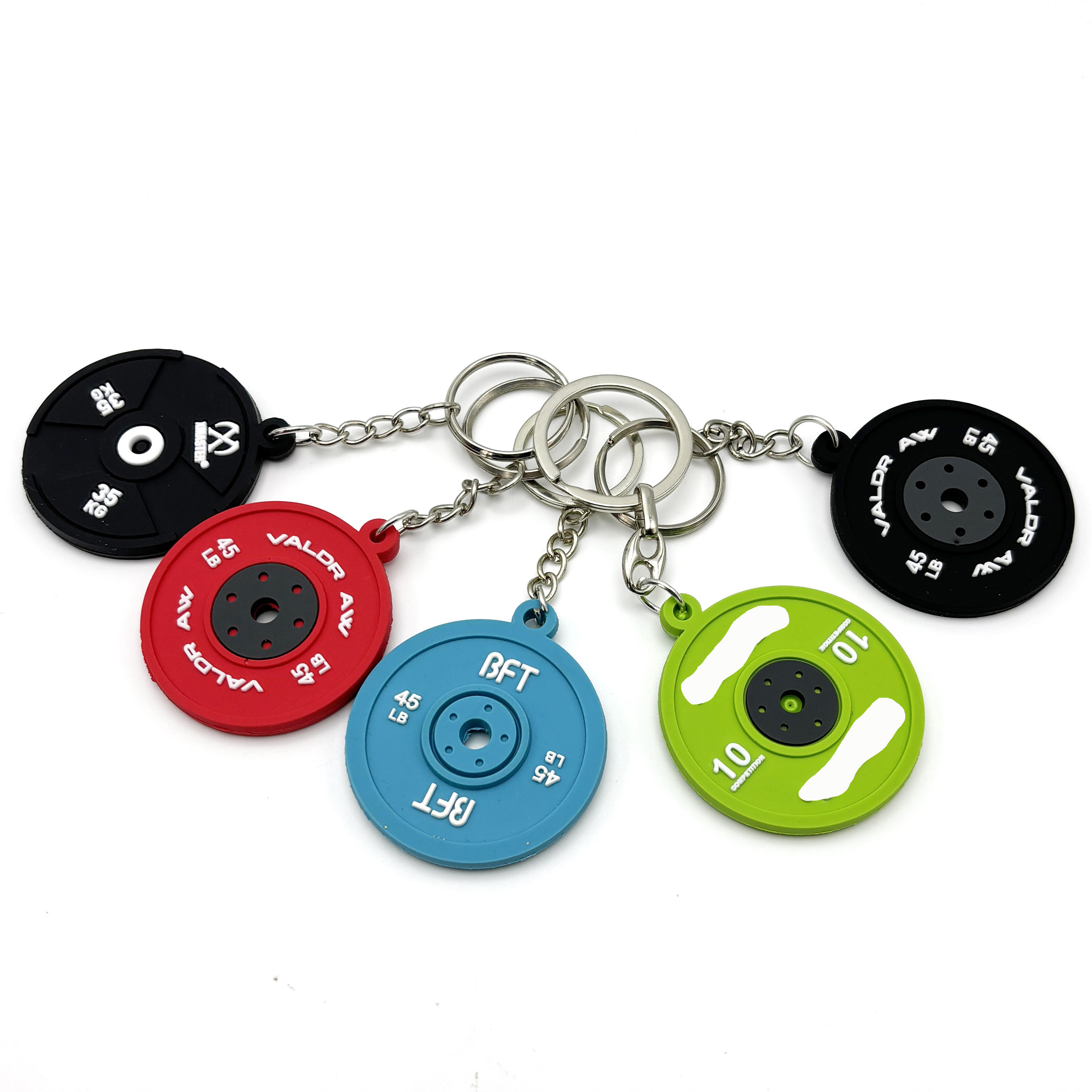 3D Mini Fitness Key Chain Customized Logo Gym Workout Keychains 3D Rubber PVC Sport Bottle Keychain