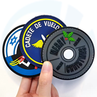 Custom Logo Soft PVC Silicone Heat Transfer Self-adhesive Backing Durable Rubber 3D Patch