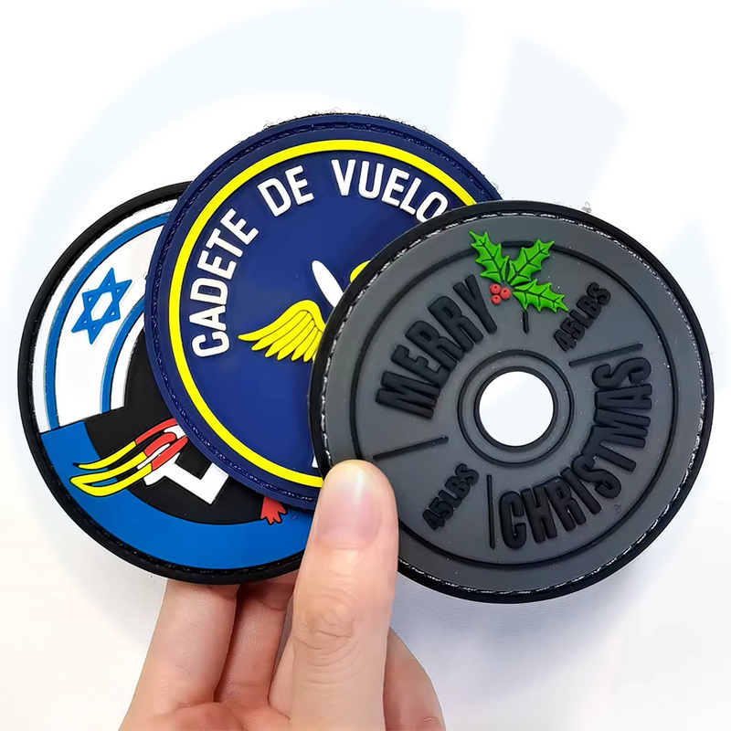 Custom Logo Soft PVC Silicone Heat Transfer Self-adhesive Backing Durable Rubber 3D Patch