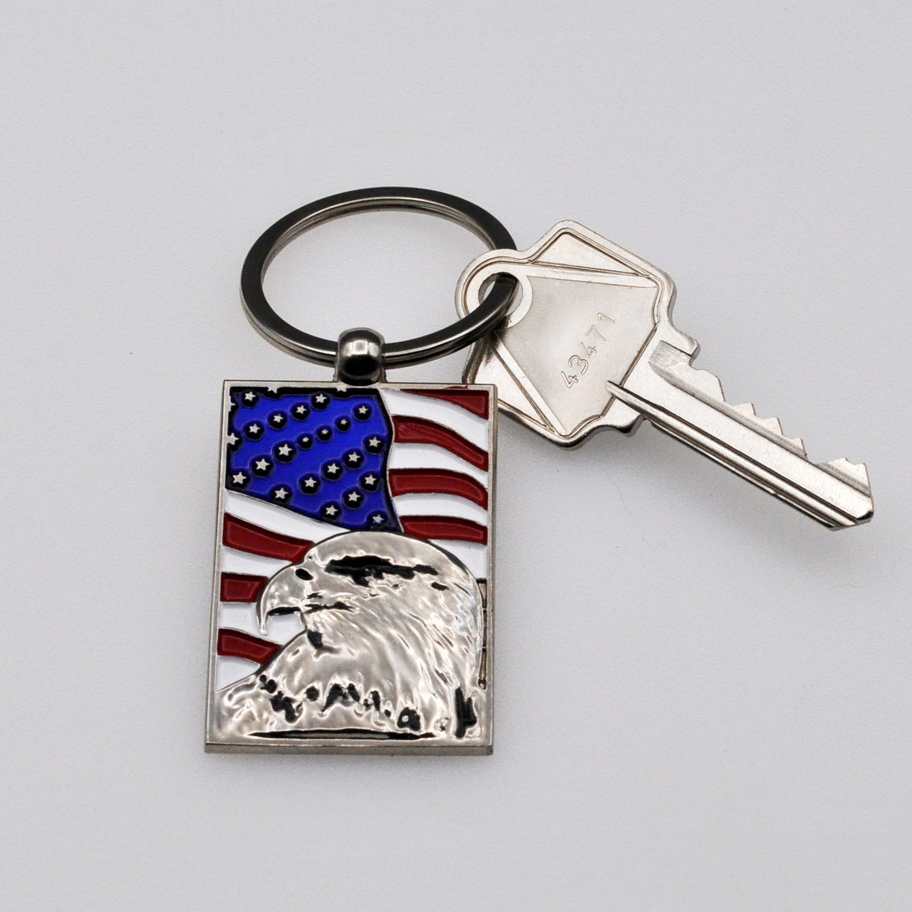 USA Flag with Eagle Key Chain