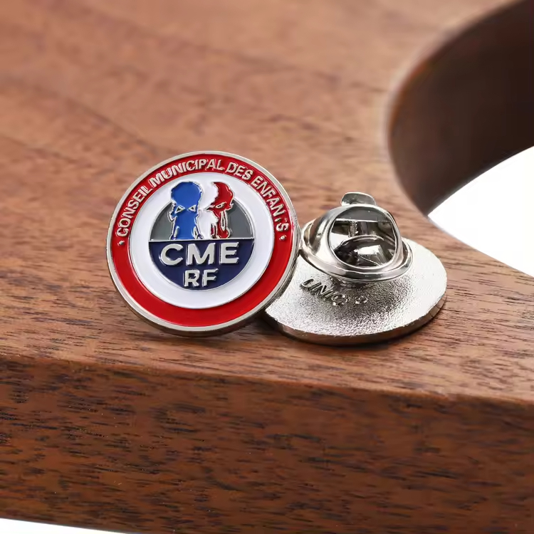 Metal Company Logo Letter Pins Badge 