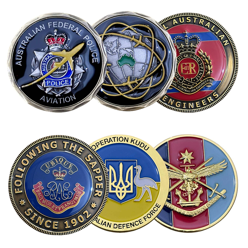 Custom Australian Aviation Challenge Coin – 3D Embossed Collectible Emblem for Aviation Fans and Collectors