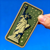 3D PVC Lady Liberty Patch American Theme Rubber Badge Hook-and-Loop Accessory for Bags Apparel Custom Gear