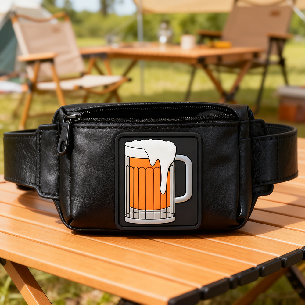 Custom Beer Mug PVC Patch Cheers Style Rubber Badge for Bags Jackets Hats