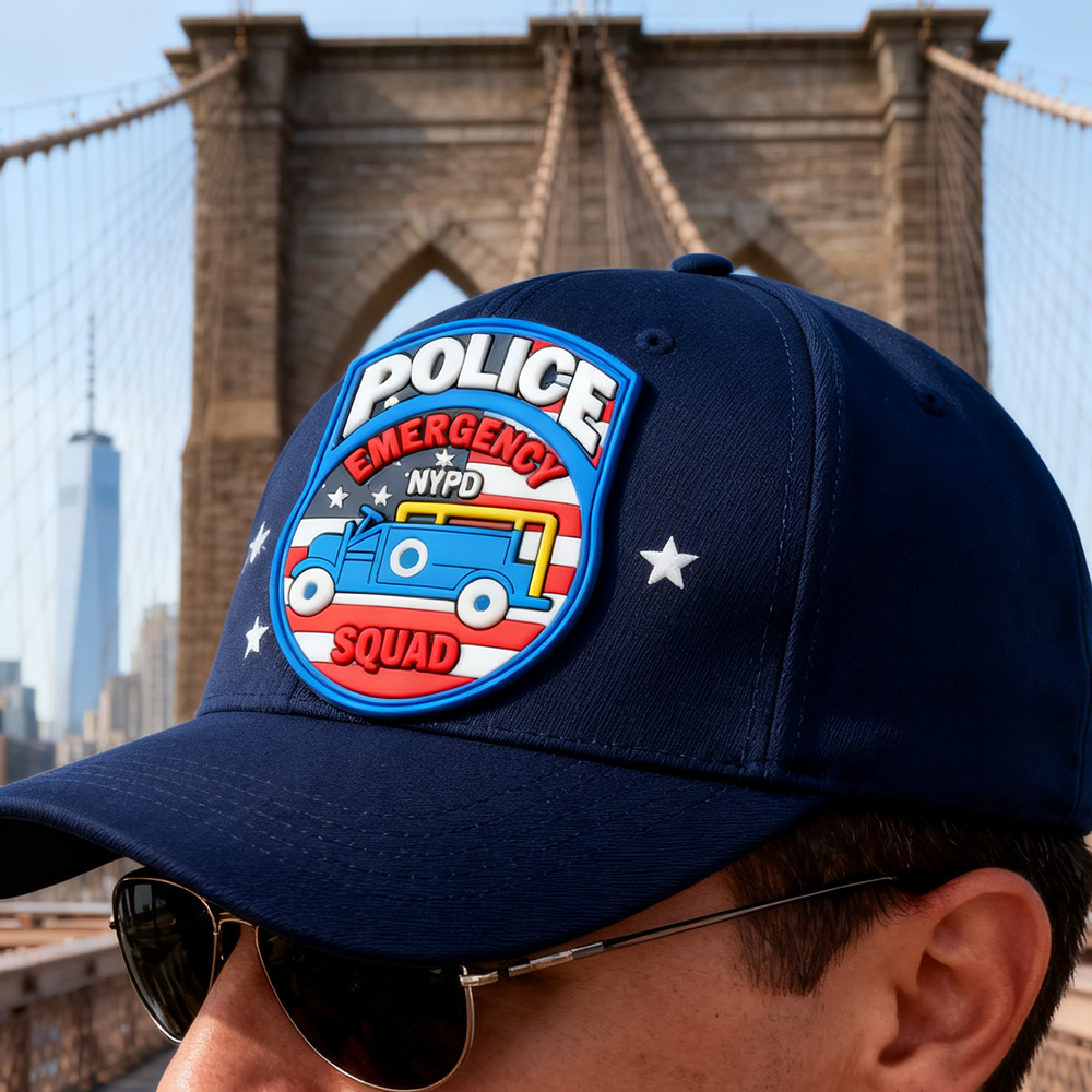 Unique American Flag and Emergency Vehicle PVC Patch