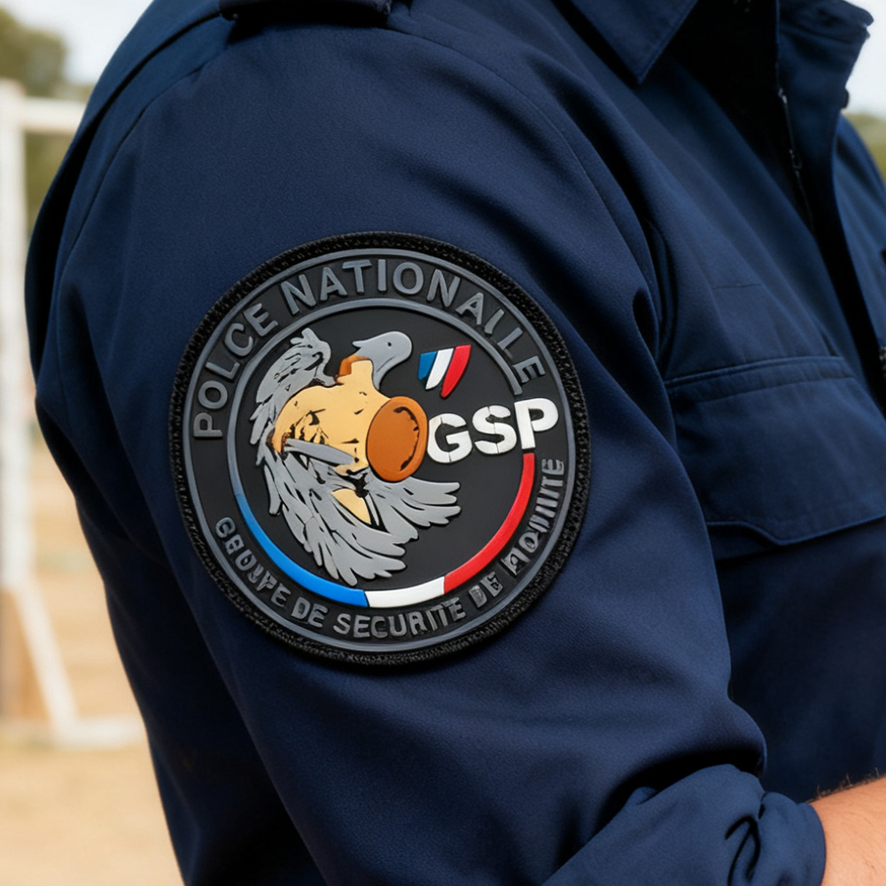 Wholesale Custom Soft PVC 3D Logo Patch Rubber Badge for Security Team Uniform Accessories with Hook And Loop Backing