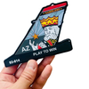 King & Queen Aircraft Tail PVC Patches Custom 3D Rubber Jet Tail Pair, Durable, Waterproof, Hook & Loop