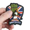 Custom UK Penguin Brutality PVC Patch 3D Soft Rubber Morale Emblem Funny Design Hook and Loop Badge for Jackets and Bags