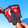Custom Turkish Aviation Squadron PVC Patch 3D Soft Rubber Emblem with Hook Backing for Jackets Bags and Gear