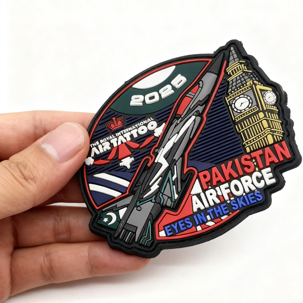 Pakistan Flight Crew Gear Patch PVC 3D Raised Detail Hook Loop