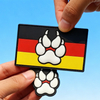 K9 Handler Dog Paw Flag PVC Patch Durable Rubber Emblem for Backpacks Jackets Hats and Outdoor Gear