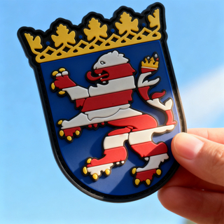 Germany HESSEN Region PVC Rubber Patch 3D Embossed Soft Label Custom PVC Emblem for Clothing and Collectors