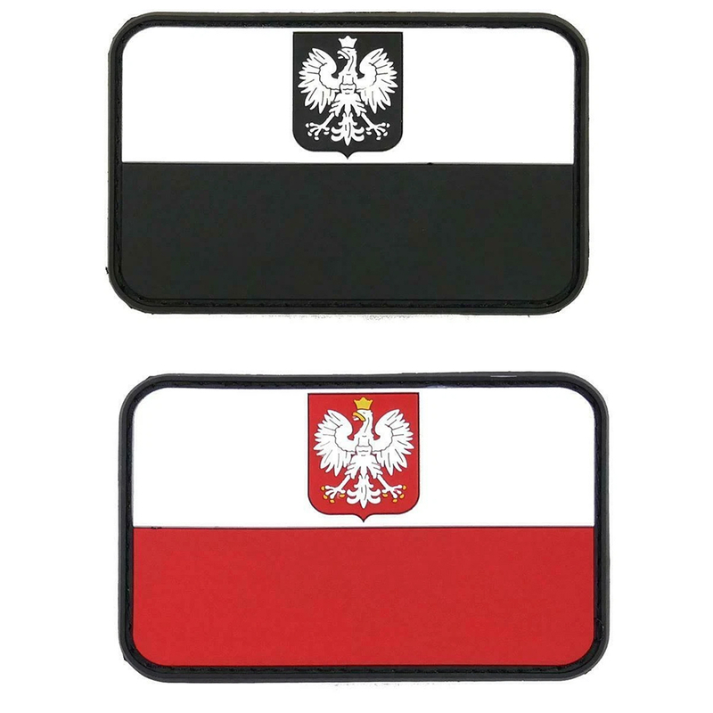 Custom Polish Flag PVC Rubber Emblem Durable Morale Patch for Collectors