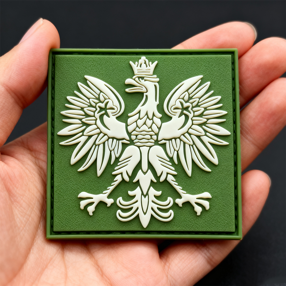 Custom Poland Eagle Crest PVC Patch Polish Flag 3D Soft Rubber Emblem for Jackets Backpacks and Gear