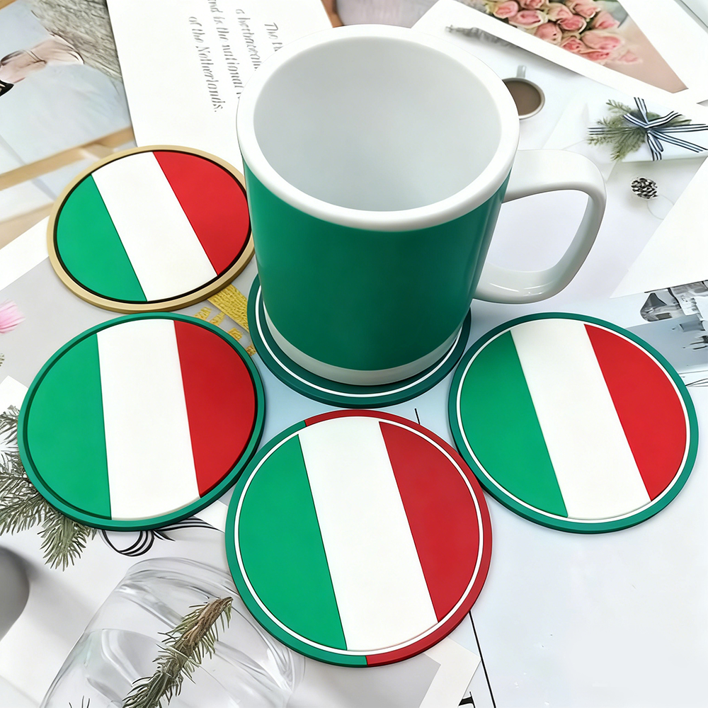 Promotional PVC Coaster Drink Beer Coffee Coaster Custom Logo Soft Rubber PVC Coaster Cup Mat