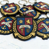 Wholesale Promotional Pvc Keychains Custom Designer Silicone University School Emblem Letter Key Chain Ring Rubber Keychain