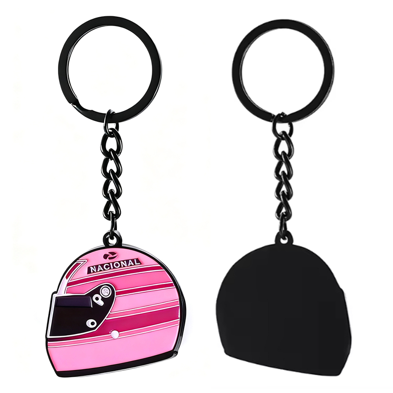 Customized Soft Enamel 2D Helmet Black Metal Keychain Fashion Motorcycle Key Ring Logo Gift