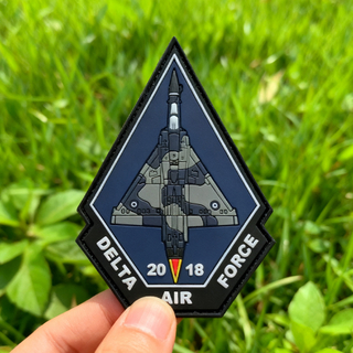 Custom Hellenic Aviation PVC Patch Hook & Loop Rubber Badge