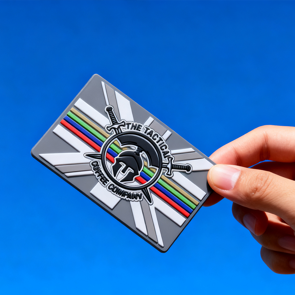 UK Tactical Coffee Morale Patch – Custom 3D PVC Hook & Loop Badge for Backpacks, Jackets, EDC & Outdoor Gear
