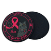 Custom Breast Cancer Awareness PVC Patch Pink Ribbon Design 3D Soft Rubber Patch October Style Embossed PVC Badge