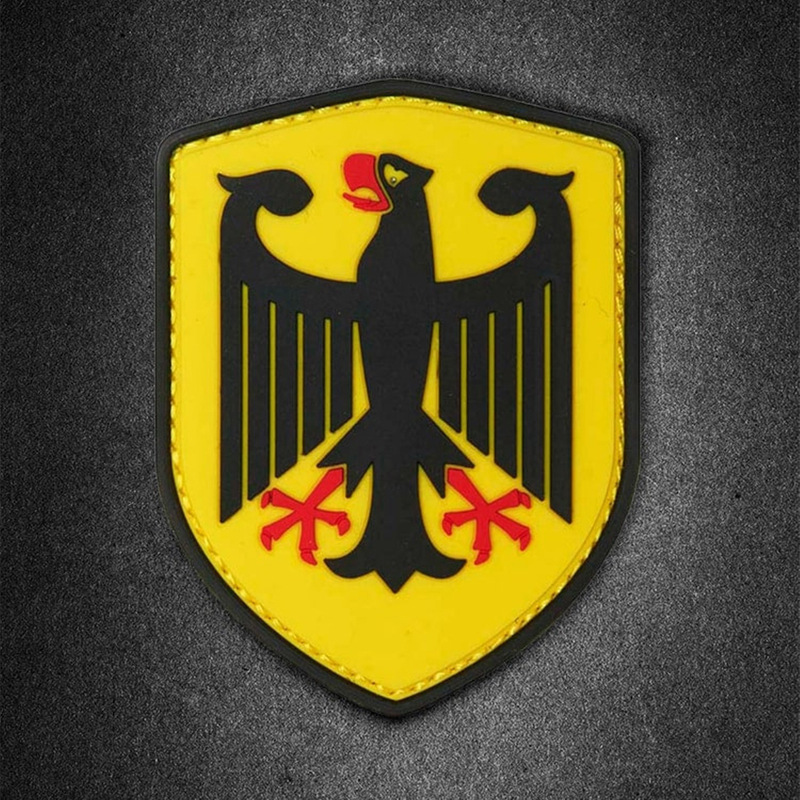 Custom Germany Bundesadler PVC Patch 3D Embossed Soft Rubber Eagle Logo Badge for Clothing Bags and Souvenirs