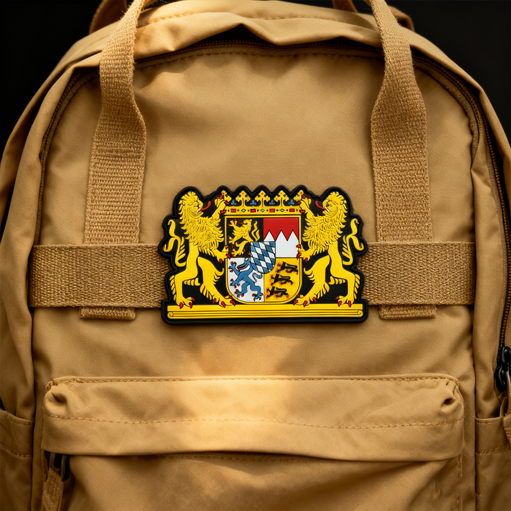 Custom Germany 3D Rubber Patch “BAYERN” Embossed Soft PVC Badge German Flag Logo Patch for Jackets Bags and Souvenirs