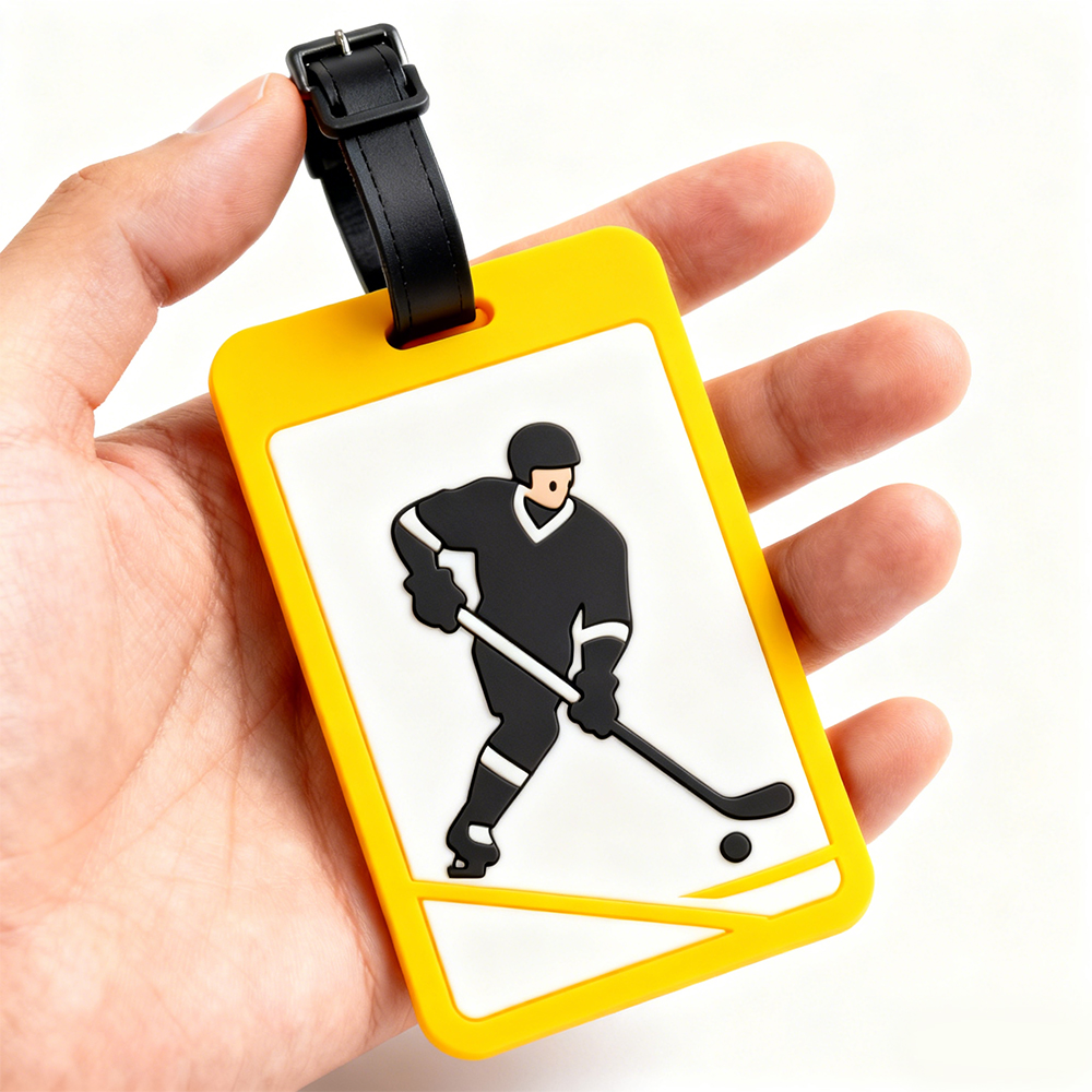 Wholesale Personalized Custom Logo 3D Silicone Suitcase Labels Travel Soft PVC Luggage Tag Leather Baggage for Advertising