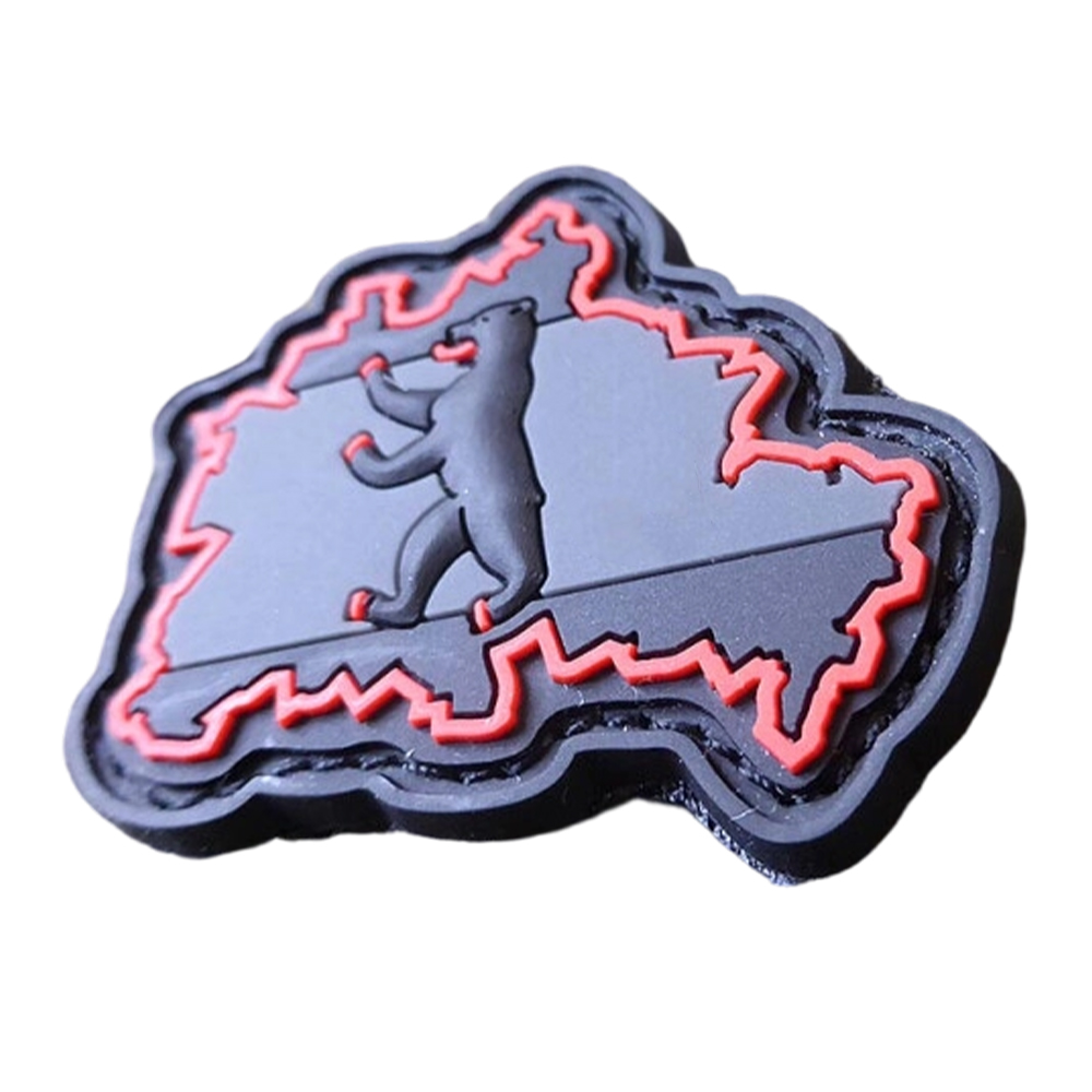 Custom Berlin Winter Christmas 3D PVC Rubber Patch Soft Embossed Holiday Badge for Apparel Bags and Decorations