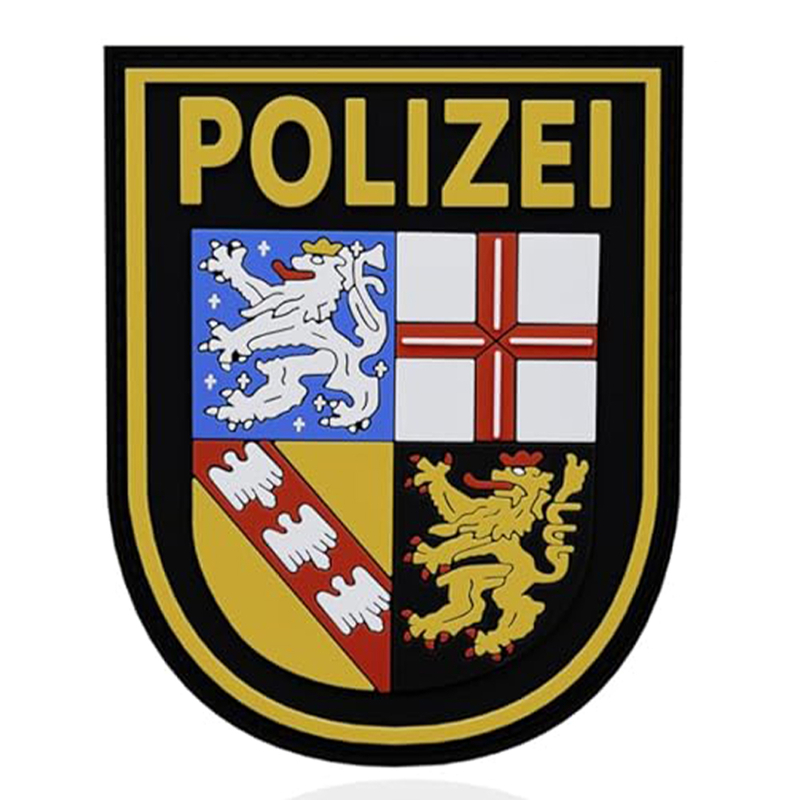 Custom Saarland Emblem 3D PVC Patch Germany Regional Soft Rubber Badge with Hook and Loop Backing for Uniforms