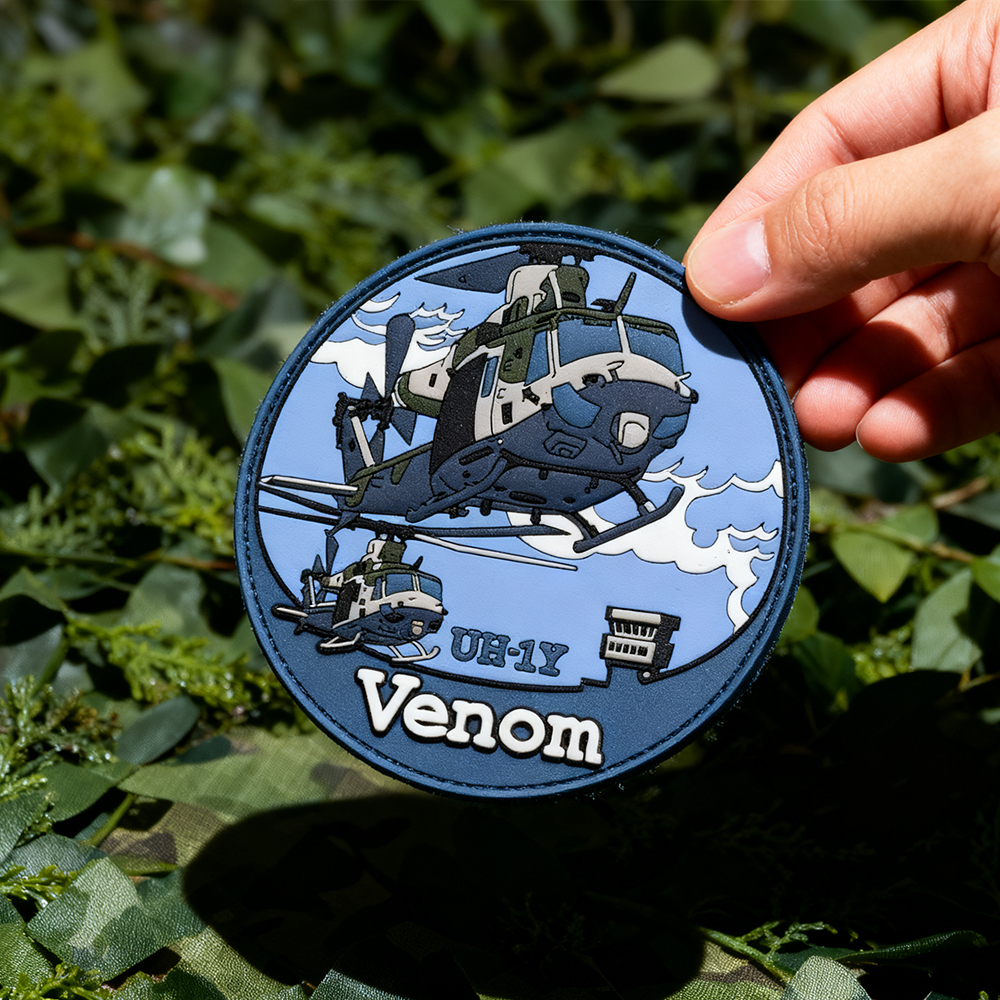 Custom Czech Aviation Unit PVC Patch 3D Rubber Badge with Hook Backing