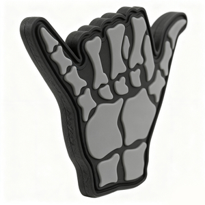 Dead Shaka PVC Patch 3D Rubber Hook Back Badge for Gear Bags Jackets